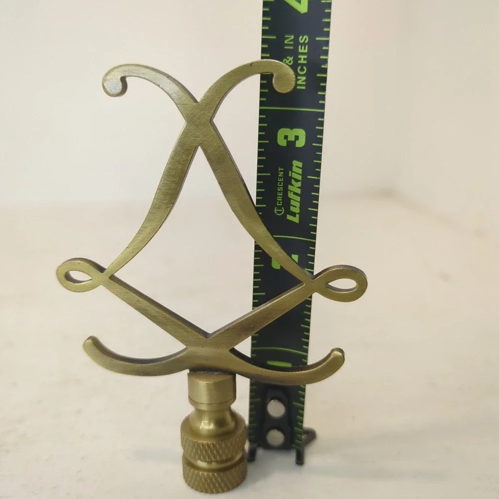 Vintage Solid Brass Lamp Finial 3.25